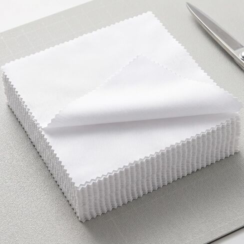 White Cotton Fabric Squares 100 Pack, 5 inch Precut Charm Pack in Kuwait