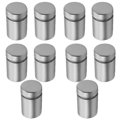 Juvielich Sign Standoff Screws 8 Pack (1/2 in. Dia x 1 in. L) Advertising Screws Stainless Steel Wall Standoff Mounts Hardware for Sign Holders Glass Acrylic Nail，Sliver in Saudi Arabia