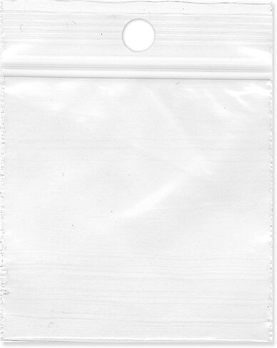 Plymor 2" x 2" (Case of 1,000), 2 Mil with Hang-Hole Zipper Reclosable Plastic Bags in Kuwait