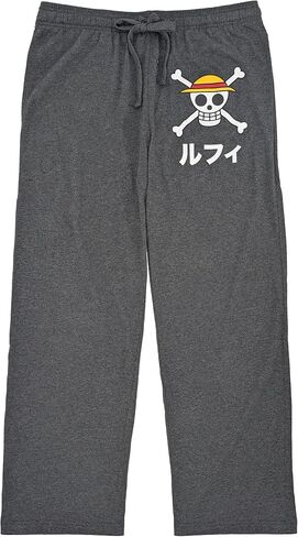 Ripple Junction One Piece Adult Straw Hat Pirate Logo and Kanji Luffy Lounge Pant in Kuwait