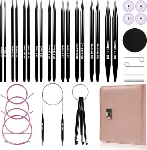 Froggod 4.53" (11.5cm) Interchangeable Circular Knitting Needles Set in Kuwait