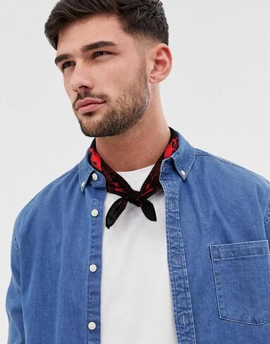 GERINLY 3pcs Men's Retro Bandana Scarf Stylish Paisley Pocket Squares Tie Dye Cowboy Wraps Headwraps for Hip Hop in Kuwait