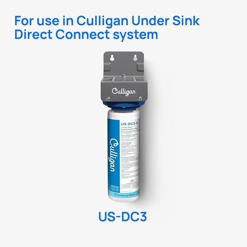CULLIGAN US-DC1-R Under Sink Direct Connect Drinking Water System Replacement UsDc1 WTR Cartridge , White in Kuwait