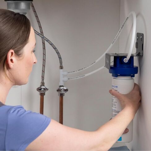 CULLIGAN US-DC1-R Under Sink Direct Connect Drinking Water System Replacement UsDc1 WTR Cartridge , White in Kuwait