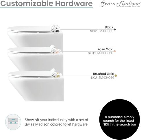 Swiss Madison Well Made Forever SM-WK450-01C - Ivy Wall Hung Elongated Toilet Bundle, Glossy White in Kuwait