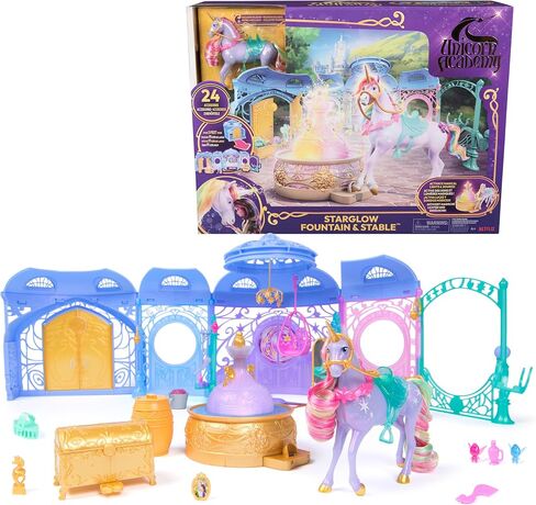 Unicorn Academy Starglow Fountain Stable, Dolls & Unicorn Toys, Ages 4+ in Kuwait