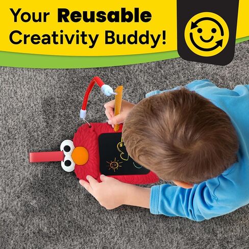 Boogie Board Elmo LCD Doodle Pal for Kids – Reusable 4" LCD Writing Tablet, Mess-Free Drawing Pad with Stylus, Travel Toy for Toddlers Ages 3+, Sesame Street Elmo Toy in Kuwait