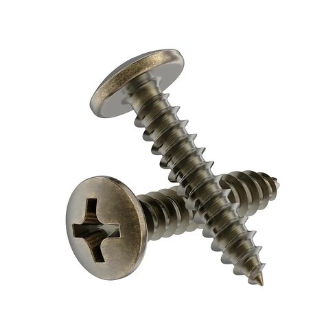 #5 x 1/2" Antique Brass Round Head Phillips Drive Wood Screws | Pack of 25 | Self Tapping Screws for Wood Antique or Modern Furniture | SCR512RHPAB in Kuwait