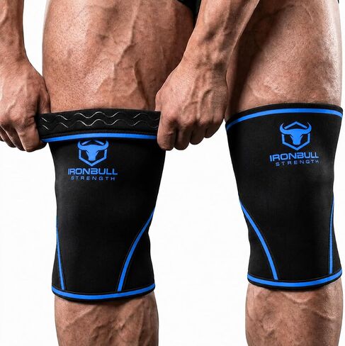 Iron Bull Strength 7mm Knee Sleeves (Pair) for Weightlifting & Powerlifting (USPA, IPL, IWF & USAW Approved) | High-Performance Knee Compression Support for Squats, Weight Lifting - Men and Women in Kuwait