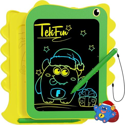 ألعاب TEKFUN للأطفال الصغار، تابلت كتابة LCD للأطفال، لعبة لوح رسومات الشعار المبتكرة، ألعاب أساسيات السفر لعمر 3 4 5 6 سنوات للأولاد والبنات هدايا عيد الميلاد (8.5 بوصة أخضر) in Kuwait