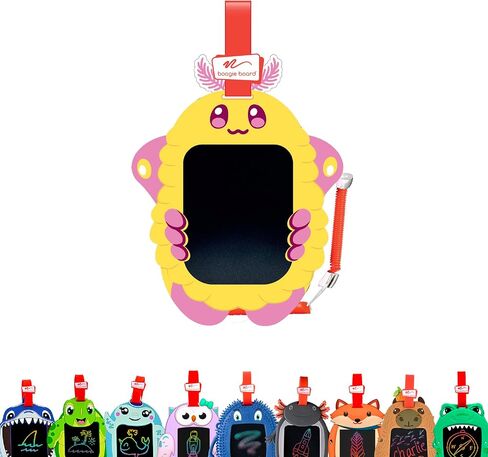 Boogie Board Sketch Pals Fox 4" LCD Writing Tablet for Kids – Reusable Mess-Free Drawing Pad with Tethered Stylus – Clip-On Travel Doodle Board Toy – Ages 3+ in Kuwait