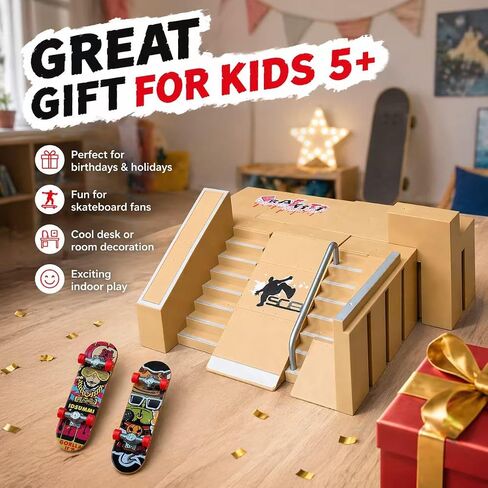 Mnixy 8-in-1 Fingerboard Skate Park Kit with 2 Mini Boards in Kuwait