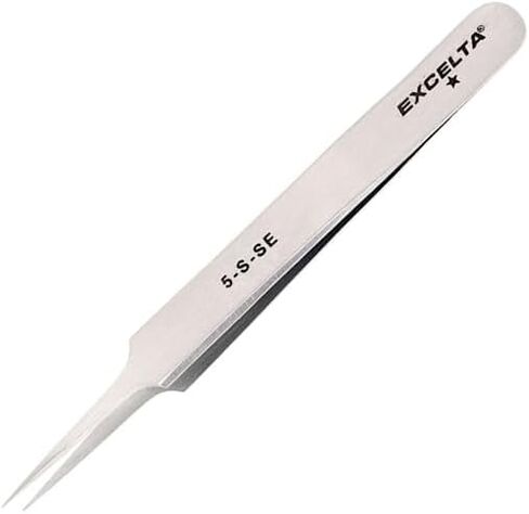 Excelta - 5A-SA-SE - ملاقط - نقطة فائقة الدقة - إزاحة - نجمة واحدة - مضاد للماج. SS، الارتفاع 0.06 بوصة، العرض 0.3930 بوصة، الطول 4.5 بوصة in Kuwait