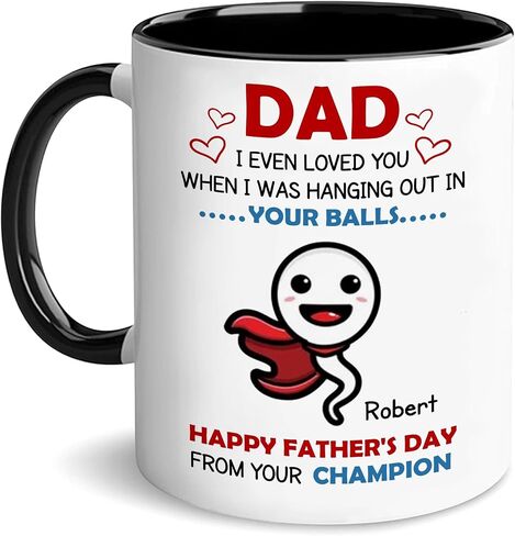 Personalized Happy Fathers Day From Your Swimming Champion Mug, Funny Mug For Dad From Son Daughter Kids, Funny Dad Mug For Papa, Daddy, Father in Saudi Arabia