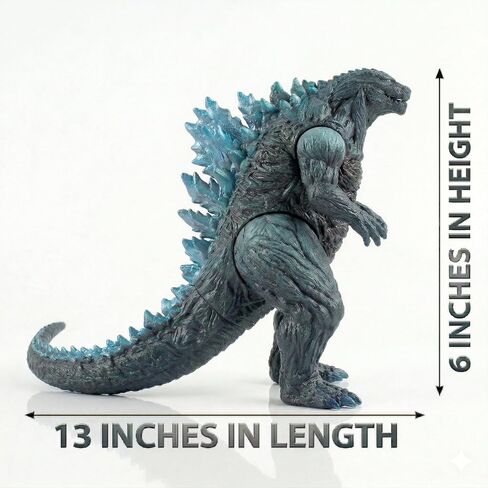 2PCS Big Dragon Earth MechaDragon Figures King of The Monsters - Dragon Figures Kings of The Monsters - 13" & 12" Head-to-Tail, Large Movable Joints Action Movie Series Soft Vinyl in Kuwait