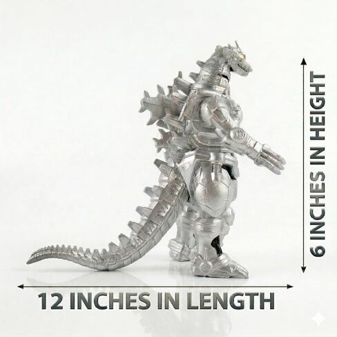 2PCS Big Dragon Earth MechaDragon Figures King of The Monsters - Dragon Figures Kings of The Monsters - 13" & 12" Head-to-Tail, Large Movable Joints Action Movie Series Soft Vinyl in Kuwait