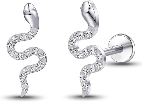 limerencia G23 Hypoallergenic 18g Flat Back Stud Earrings | F136 Implant Grade Titanium Press Fit Threadless Push Pop in Cartilage Helix Labret Lip Monroe Tragus Piercing Studs in Kuwait