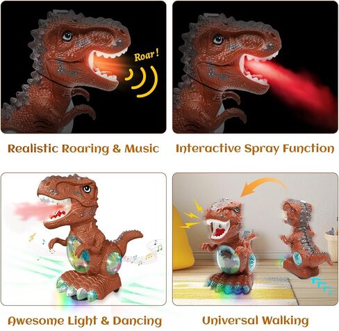 Dinosaur Toys for Toddlers 3-5, Roaring Light Up Toys for 3 4 Year Old Boy in Kuwait