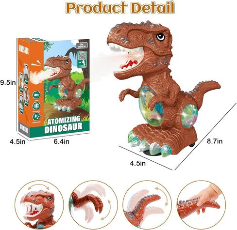 Dinosaur Toys for Toddlers 3-5, Roaring Light Up Toys for 3 4 Year Old Boy in Kuwait