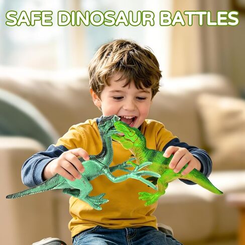 46PCS Dinosaur Head Box Toy Kids 3-5 5-7 Large Realistic Dinosaur Figures in Kuwait