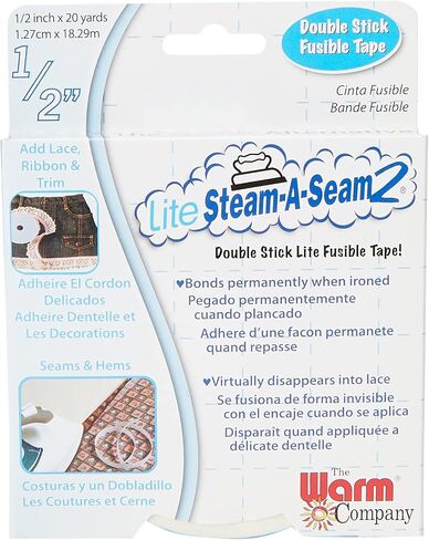 The Warm Company - Lite Steam-A-Seam 2 – ½" x 20 Yard Fusible Tape, Double Stick Lightweight Adhesive for Quilting, Sewing & Appliqué in Kuwait