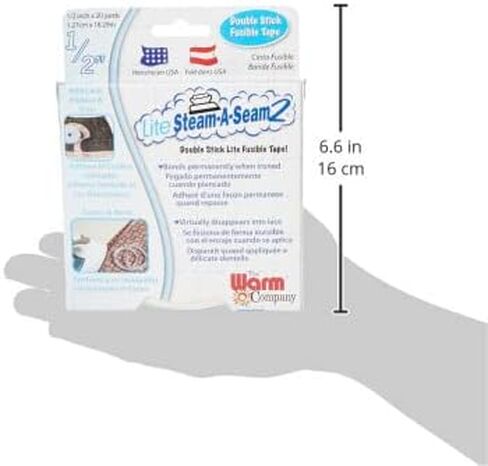 The Warm Company - Lite Steam-A-Seam 2 – ½" x 20 Yard Fusible Tape, Double Stick Lightweight Adhesive for Quilting, Sewing & Appliqué in Kuwait