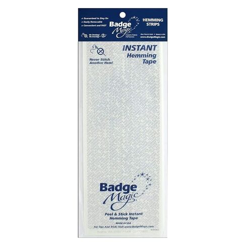 Badge Magic Instant Hemming Tape Kit - DIY Peel & Stick Double Sided Bond Adhesive - No Sewing - Washer and Dryer Safe (Pants, Shirts, Skirts, Curtains, Crafts) in Kuwait