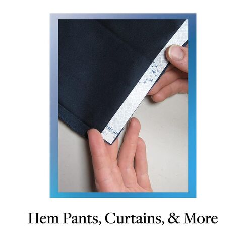 Badge Magic Instant Hemming Tape Kit - DIY Peel & Stick Double Sided Bond Adhesive - No Sewing - Washer and Dryer Safe (Pants, Shirts, Skirts, Curtains, Crafts) in Kuwait