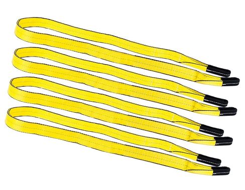Mytee Products (4 Pack) 1" x6 ft Web Lifting Sling - 3200 LBS WLL Vertical - Polyester Heavy Duty Tow Lift Straps - Flat Eye & Eye 2-Ply - Choker (2500# WLL) & Basket (6400# WLL) Capacity in Kuwait