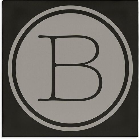Stupell Industries Modern B Initial Round Elevator Key Shape Canvas Wall Art in Kuwait