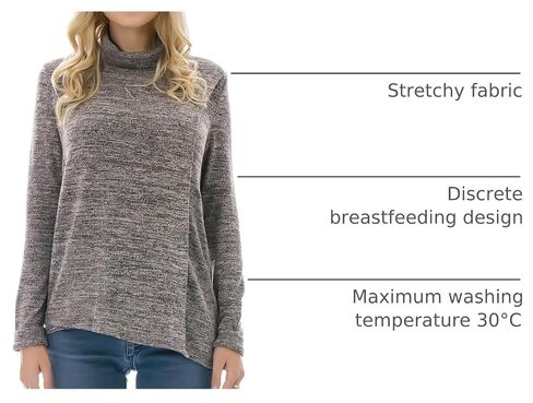 Bearsland Women's Maternity Nursing Tops Long Sleeve Breastfeeding Shirts in Kuwait