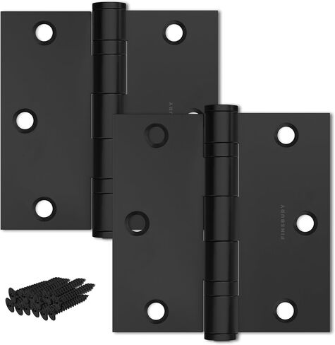 Door Hinge Ball Bearing 3.5 x 3.5 Inches Solid 304 Steel Durable Heavy Duty Machined NRP Architectural Grade Mortise Hinges - Set of 2 Matte Gold Door Hinges (Matte Gold) in Kuwait