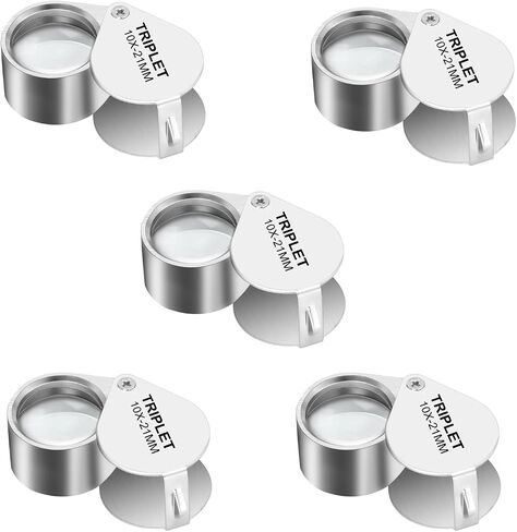 10Pcs Jewelers Eye Loupe Magnifier, Small Pocket Folding Magnifying in Kuwait