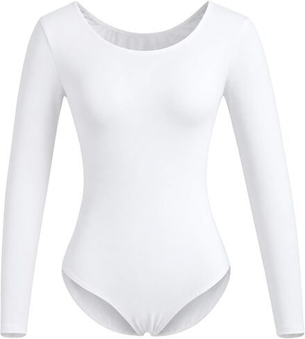 DANSHOW Women Long Sleeve Dance leotards for Ballet Adult lady Train top in Kuwait