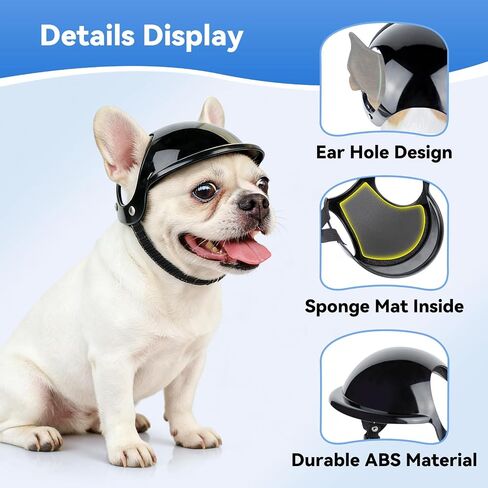 Namsan Dog Helmets for Large Dogs, Large Dog Helmet with Ear Holes, Safety Doggy Helmets for Outdoor Motorcycle Bike Traveling, Pet Hat Head Protection, Adjustable, L in Kuwait