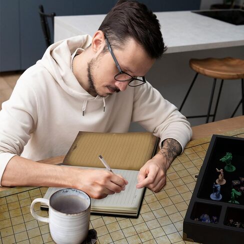 Dungeons and dragons starter set 3 in 1 - dnd dice tray with metal dnd set - dnd dice box | DND starter set with dnd journal (200 Page) - dnd starter kit for Dungeons & Dragons Players in Kuwait