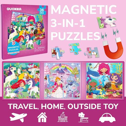 QUOKKA Multipack of Magnetic Book Puzzles for Boys and Girls in Kuwait