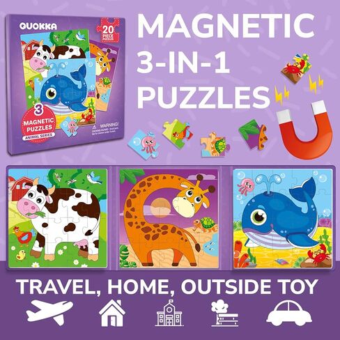 QUOKKA Multipack of Magnetic Book Puzzles for Boys and Girls in Kuwait