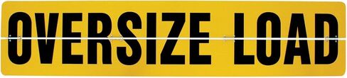 VULCAN Oversize Load Sign For Trucks and Trailers - Hinged Aluminum - 18 Inch x 84 Inch in Kuwait
