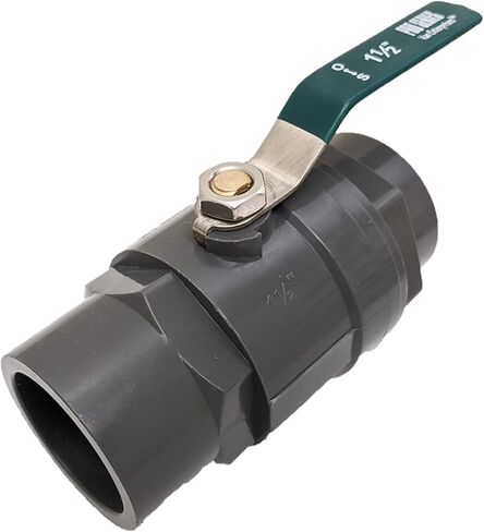 2" PRO SERIES- 2PC PVC Ball Valve with Stainless Steel Handle and Chromium ABS Ball (2" THREADED) in Kuwait