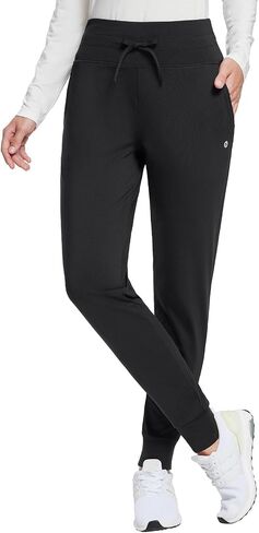 baleaf Women's Fleece Lined Pants Water-Resistant Sweatpants Winter Thermal Ski Hiking Running Joggers in Kuwait