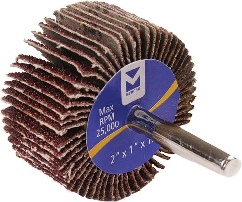 Mercer Industries 368060-6"x1"x1" Center Hole Flap Wheel, Grit 60 in Kuwait