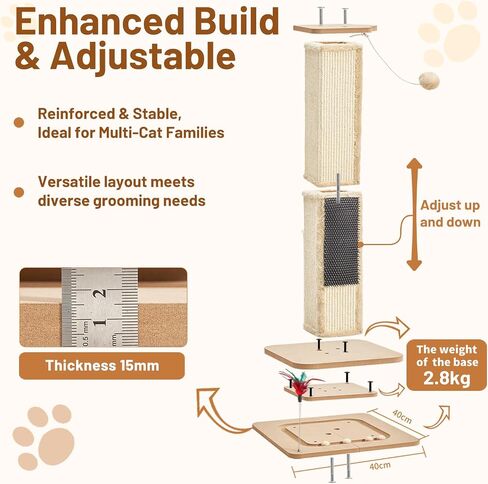 Cat Scratching Post Post Simsal Scratch Posts للقطط الداخلية للبالغين البالغين Cat Scratch Furniture Protector Garge Cat Scratcher Toys Taw 33 Int in Kuwait