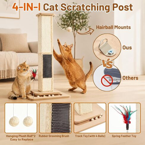 Cat Scratching Post Post Simsal Scratch Posts للقطط الداخلية للبالغين البالغين Cat Scratch Furniture Protector Garge Cat Scratcher Toys Taw 33 Int in Kuwait