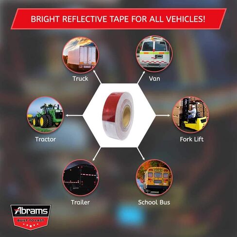 Abrams 2" in x 150' ft Diamond Pattern Trailer Truck Conspicuity DOT Class 2 Reflective Safety Tape - Blue… in Kuwait