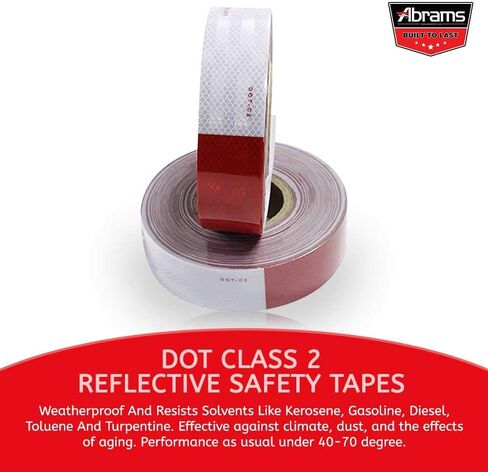 Abrams 2" in x 150' ft Diamond Pattern Trailer Truck Conspicuity DOT Class 2 Reflective Safety Tape - Blue… in Kuwait