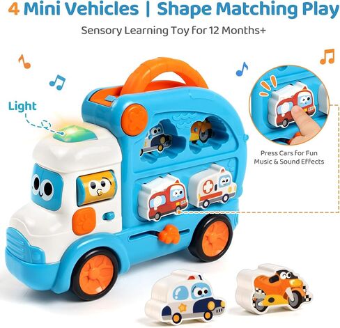 Mastone Toddler Bus Toy with Slide Cars Light Sounds for 1-3 Year Old Boy in Saudi Arabia