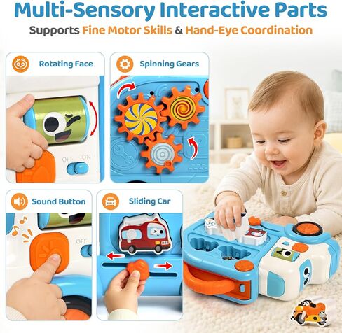 Mastone Toddler Bus Toy with Slide Cars Light Sounds for 1-3 Year Old Boy in Saudi Arabia