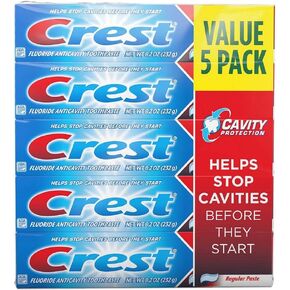 Crest Cavity Protection Toothpaste Regular - 8.2 oz, Pack of 5 in Saudi Arabia