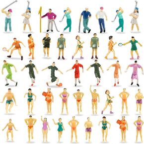 40 Pcs Miniature Beach People Figurines 1:50 Scale Mini Swimmer Figurines in Saudi Arabia